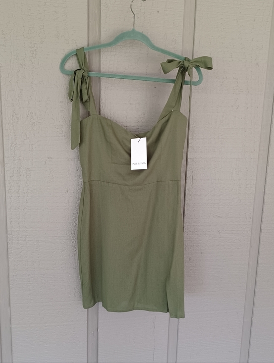 Park & Fifth Dresses & Skirts - Park And Fifth Tilley Mini Dress Size S Women Feminine Tie Shoulder In Forest